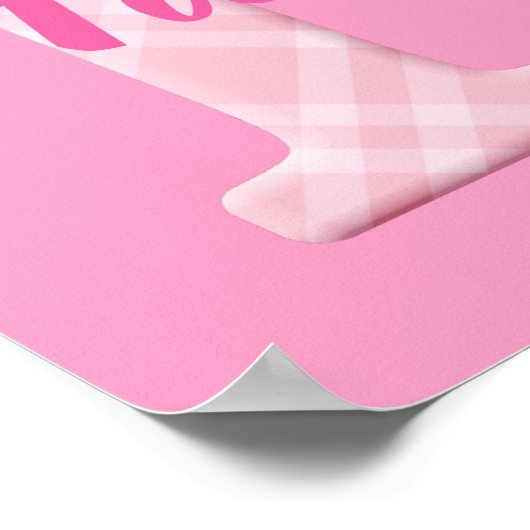 Mädchenname Karierter Buchstabe F Poster (Ecke)