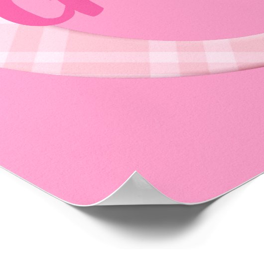 Mädchenname Karierter Buchstabe G Poster (Ecke)