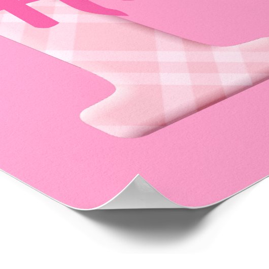 Mädchenname Karierter Buchstabe H Poster (Ecke)