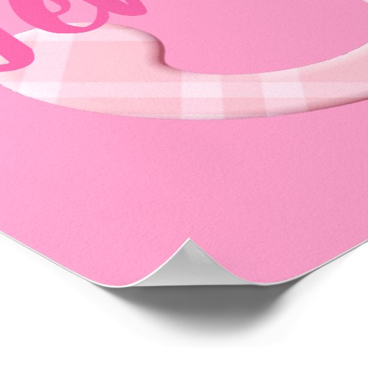 Mädchenname Karierter Buchstabe J Poster (Ecke)