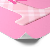 Mädchenname Karierter Buchstabe K Poster (Ecke)