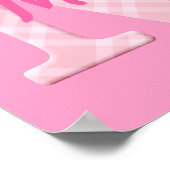 Mädchenname Karierter Buchstabe M Poster (Ecke)