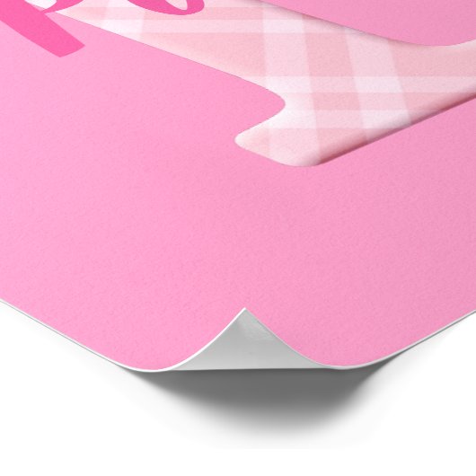 Mädchenname Karierter Buchstabe P Poster (Ecke)