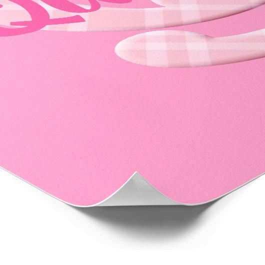 Mädchenname Karierter Buchstabe Q Poster (Ecke)