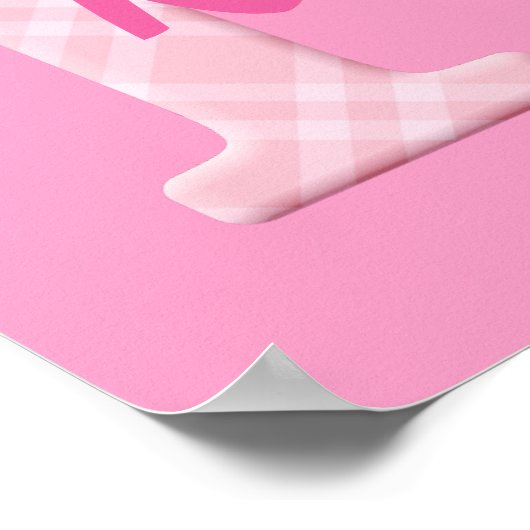 Mädchenname Karierter Buchstabe R Poster (Ecke)