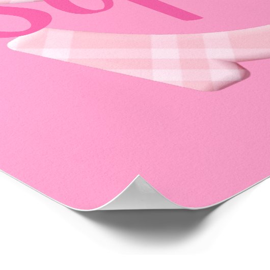 Mädchenname Karierter Buchstabe S Poster (Ecke)