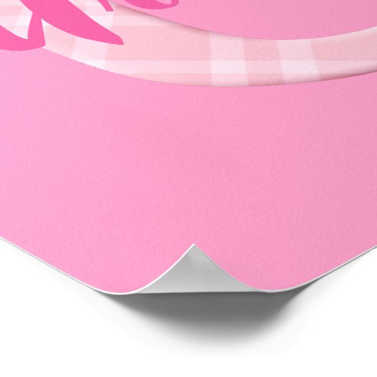 Mädchenname Karierter Buchstabe U Poster (Ecke)