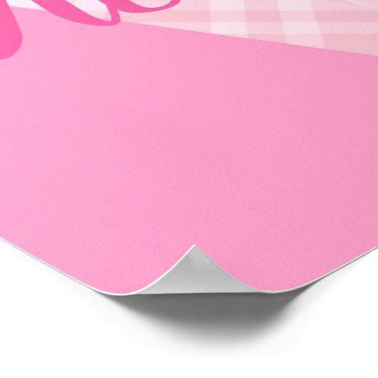 Mädchenname Karierter Buchstabe V Poster (Ecke)