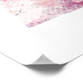 Mädchenname Letter A Pink Watercolor Poster (Ecke)