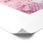 Mädchenname Letter D Pink Watercolor Poster (Ecke)