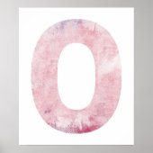 Mädchenname Letter O Pink Watercolor Poster (Vorne)