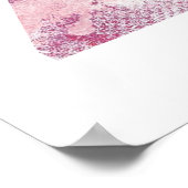 Mädchenname Letter Z Boho Pink Wasserfarben-Poster Poster (Ecke)