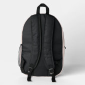 Mädchenname Monogramm Schrift Rosa Bedruckter Rucksack (Rückseite)