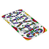 Mädchenname Olivia, Whimsical Colorful Wild Blume Magnet (Rechte Seite)