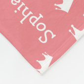 Mädchenname Personalisiert Rosa Prinzessenkrone Fleecedecke (Ecke)