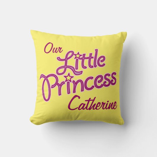 Mädchenname Prinzessin Name & Foto Kissen (Vorderseite)