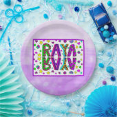 Mädchenname Raya mit Sternen und Herz Whimsical Pappteller (Party)