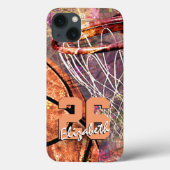 Mädchenname und Jersey-Nummer-Basketball Case-Mate iPhone Hülle (Rückseite)