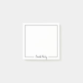 Mädchenname und weiße Monogramm Vollname Post-it Klebezettel (Vorderseite)