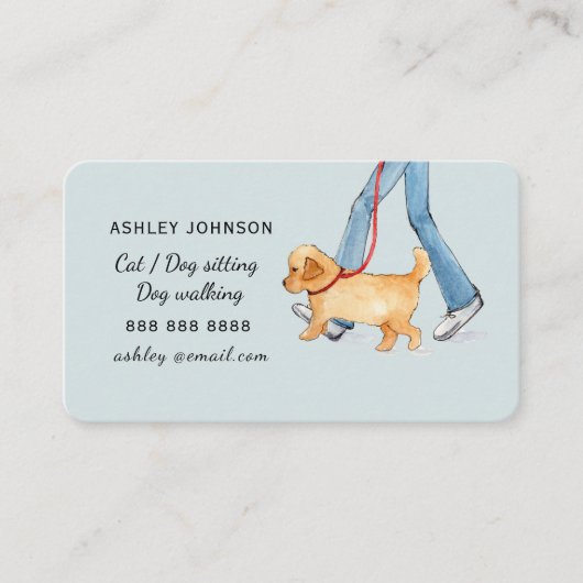 Mädchennetze blau, Hundwanderung Visitenkarte (Vorderseite)