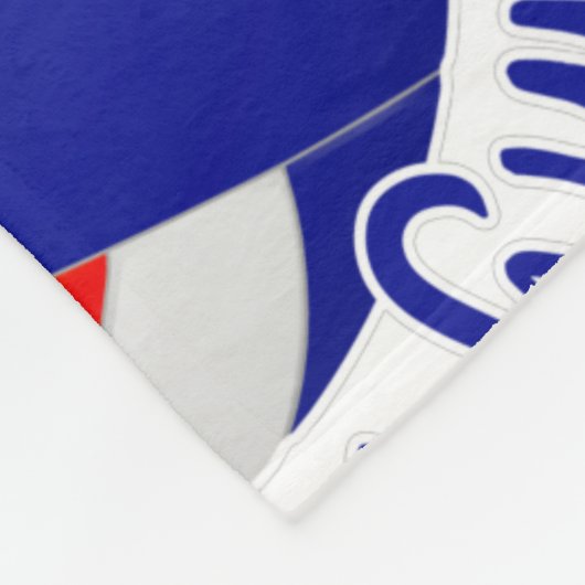 Mädchenplatz in Rot-Weiß-Blau Fleecedecke (Ecke)