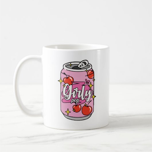 Mädchenpop-Kirschdose Kaffeetasse (Links)