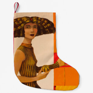 Mädchenportrait, Ölmalerei auf Leinwand Kleiner Weihnachtsstrumpf
