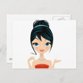 Mädchenportrait Postkarte (Vorne/Hinten)