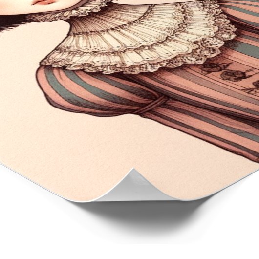 Mädchenporträt Poster (Ecke)