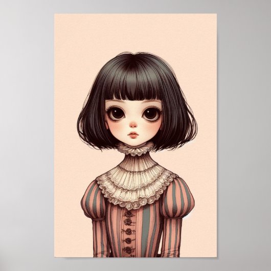 Mädchenporträt Poster (Vorne)