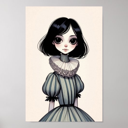 Mädchenporträt Poster (Vorne)