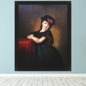 Mädchenporträt von Samuel Baruch Ludwig Halle Leinwanddruck (Insitu (Holzboden))