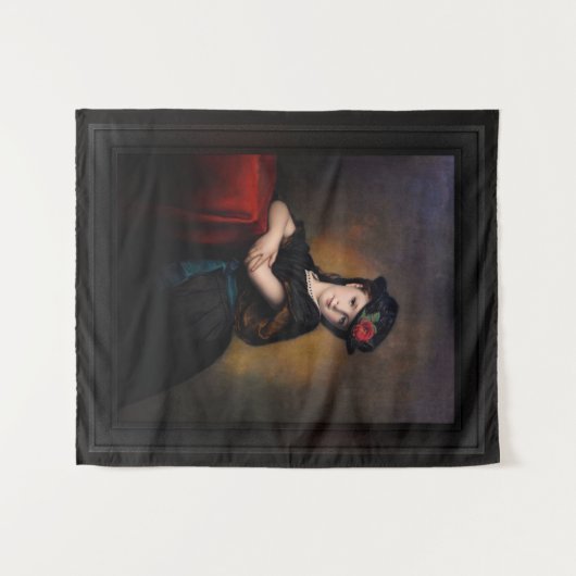 Mädchenporträt von Samuel Baruch Ludwig Halle Wandteppich (Vorderseite (Horizontal))