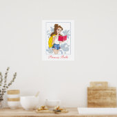 Mädchenposter, Moderne Prinzessin Belle Poster (Küche)