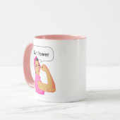 Mädchenpower bearbeitbarer Text Tasse (Vorderseite Links)