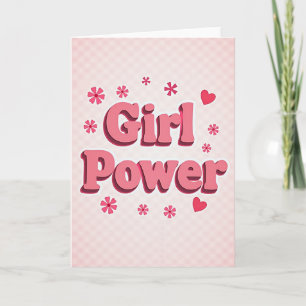 Mädchenpower-Grußkarte Karte