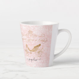 Mädchenprinzessin einmal auf einen Glitzer Milchtasse
