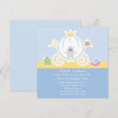 Mädchenprinzessin Geburtstagsfeier Einladung (Vorne/Hinten)