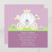 Mädchenprinzessin Geburtstagsfeier Einladung (Vorne/Hinten)