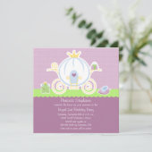Mädchenprinzessin Geburtstagsfeier Einladung (Stehend Vorderseite)