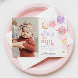 Mädchenraum Einladung zum ersten Geburtstag