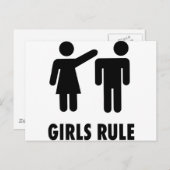 Mädchenregel Postkarte (Vorne/Hinten)