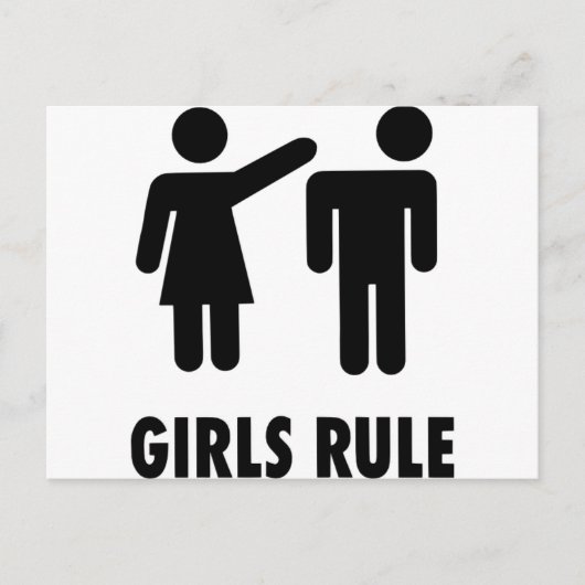 Mädchenregel Postkarte (Vorderseite)