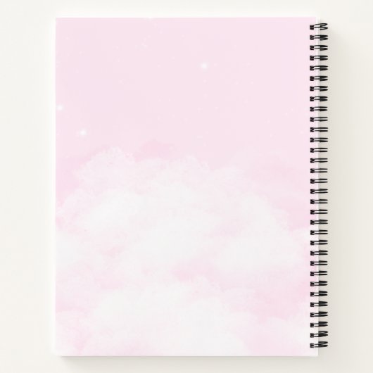 Mädchenregelungspalast auf der rosafarbenen Cloud Notizblock (Rückseite)