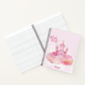 Mädchenregelungspalast auf der rosafarbenen Cloud Notizblock (Innenseite)