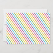 Mädchenregenbogengeburtstag danken Ihnen zu Dankeskarte (Rückseite)