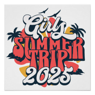 Mädchenreise 2025 Sommerferien Mädchenwochenende Poster