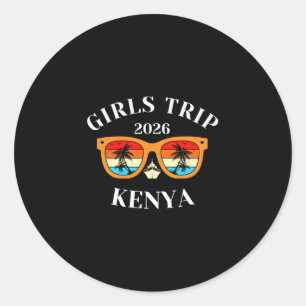 Mädchenreise 2026 Kenia Frühlingsferien 2026 Kreuz Runder Aufkleber