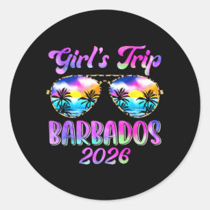 Mädchenreise Barbados 2026 Sommerreise Wochenende Runder Aufkleber