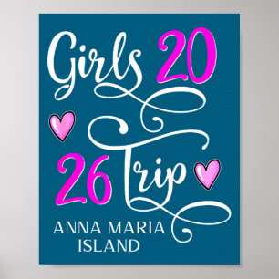 Mädchenreise Maria Insel Urlaubsgruppe Poster